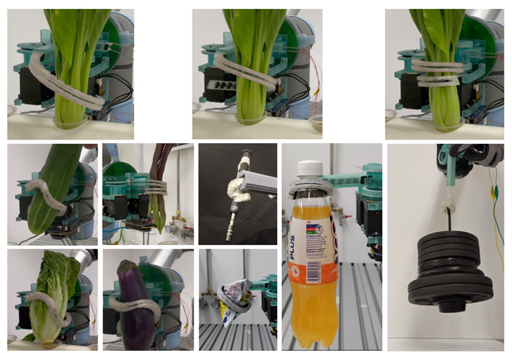 Figure 1: Smart gripping capabilities of robotic gripper