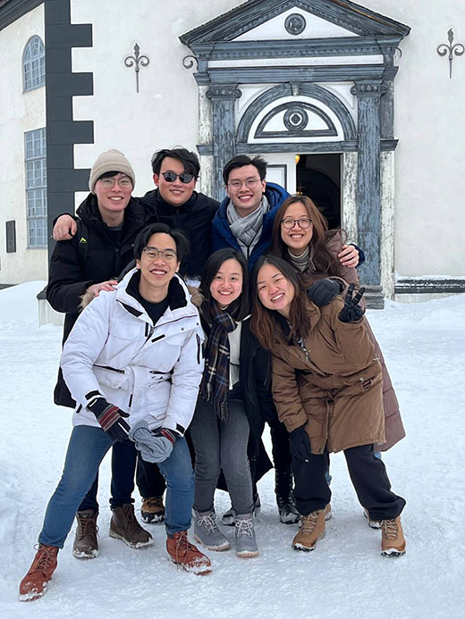 A group of undergraduates went on an exchange program in Norway.