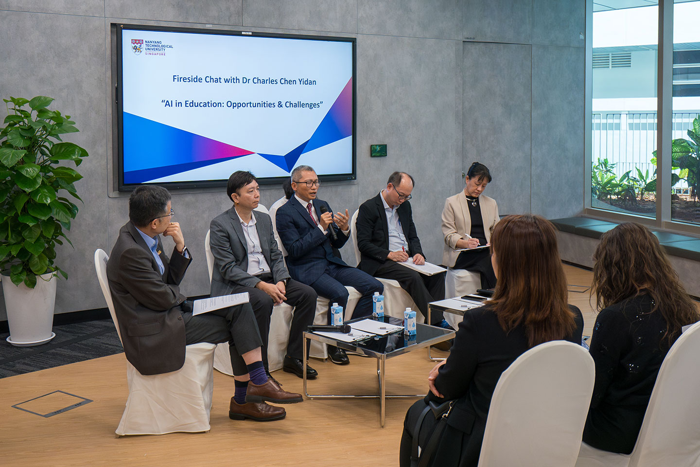 Photo of Panellists of Fireside Chat on AI and Education: Opportunities and Challenges