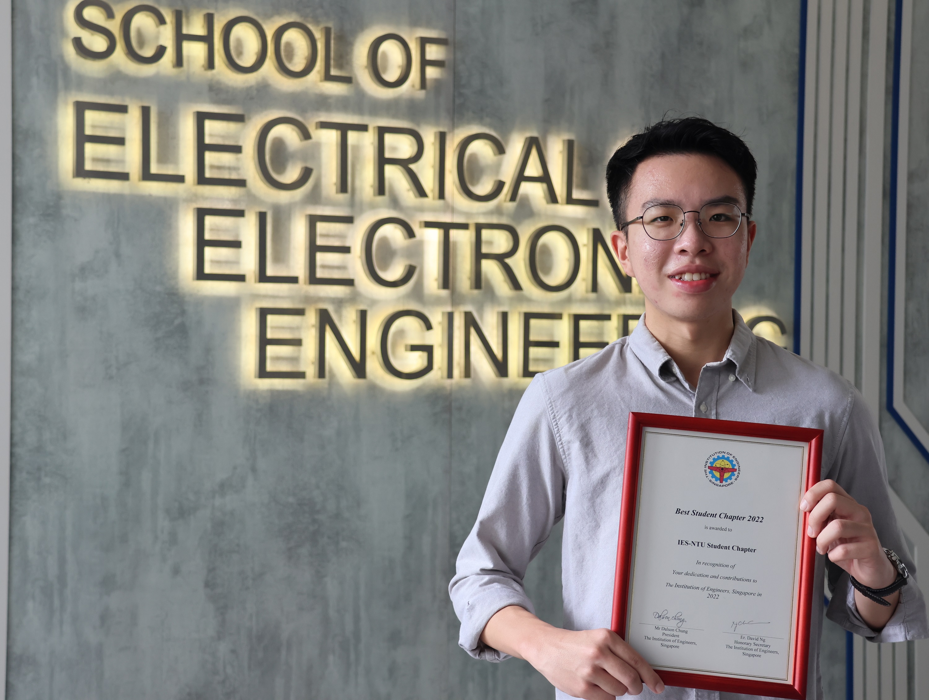 EEE Student Awarded IES Best Student Leader 2022 | School Of Electrical ...