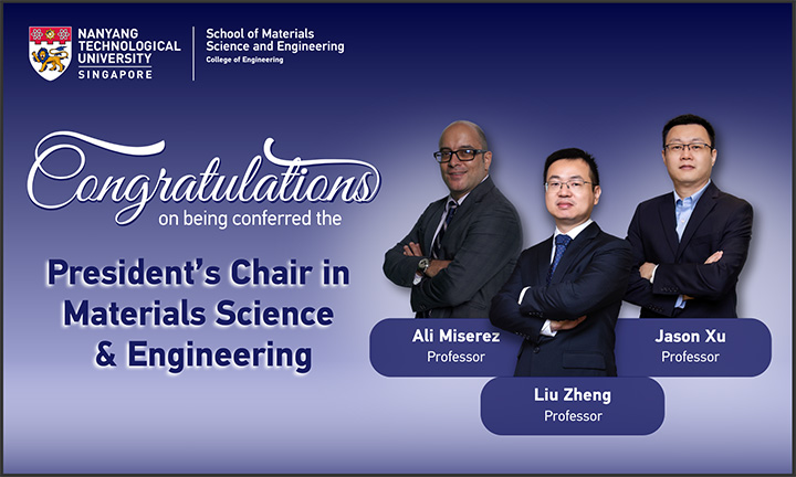 MSE Faculty Members Conferred President's Chair Professorships | School ...