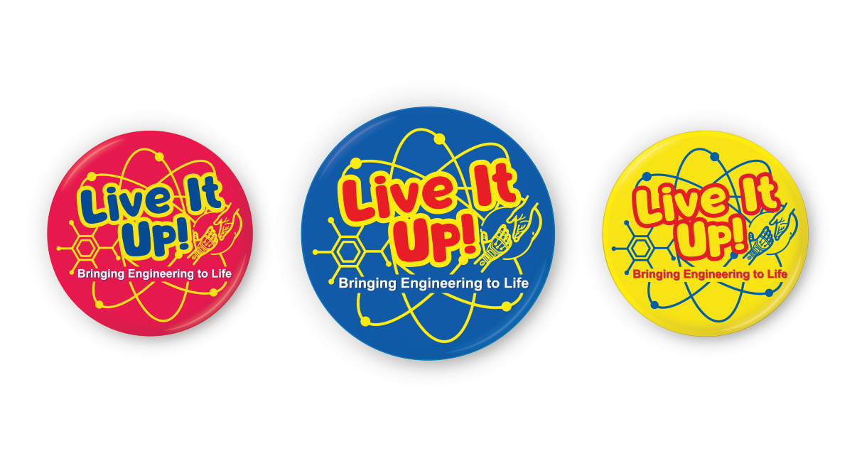 Live It Up! Logos in red, blue and yellow.