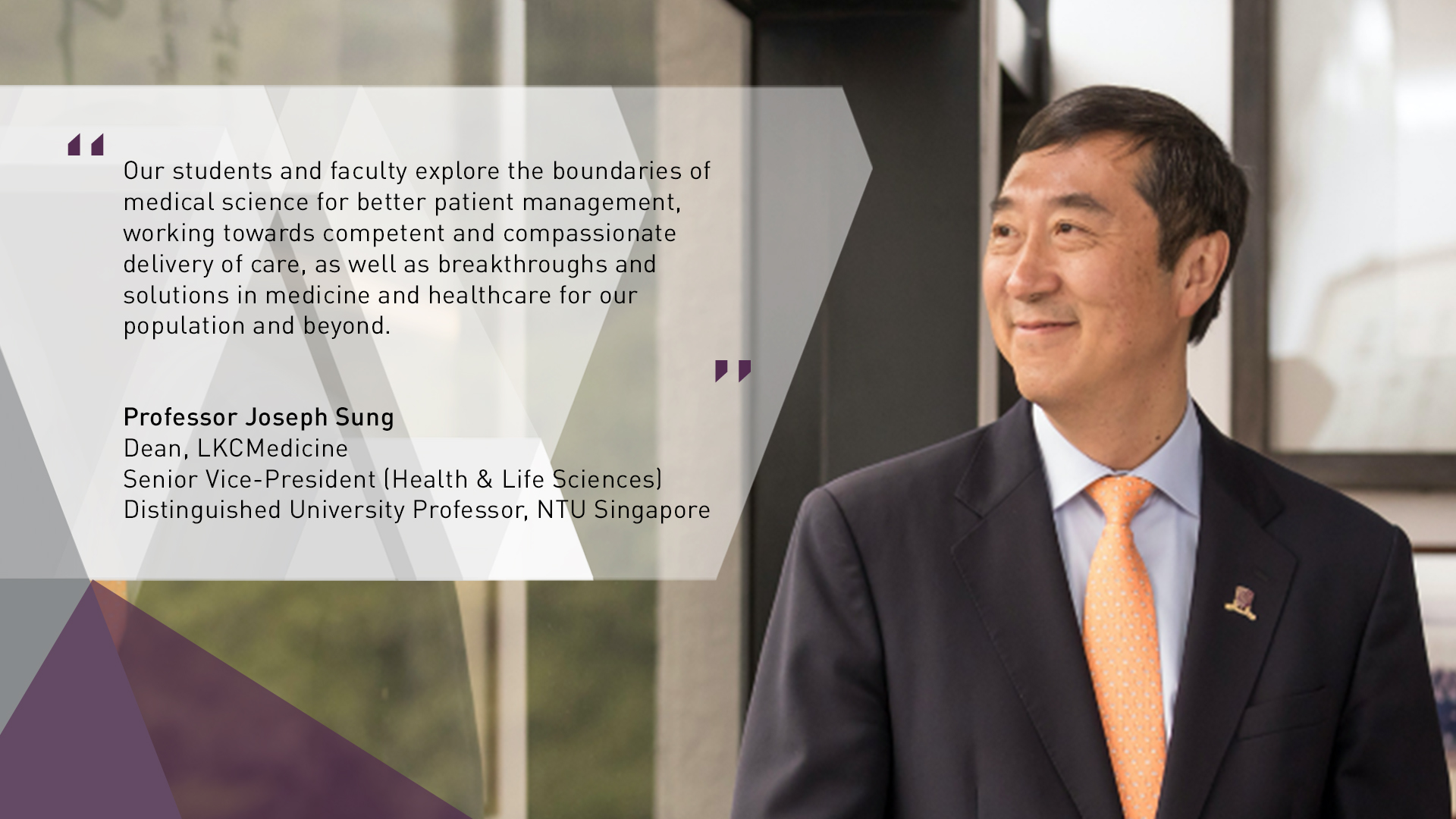 Dean's Message | Lee Kong Chian School Of Medicine | NTU Singapore