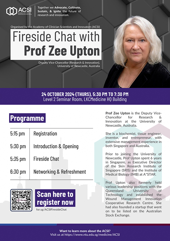 ACSI Fireside Chat with Prof Zee Upton (24 Oct)