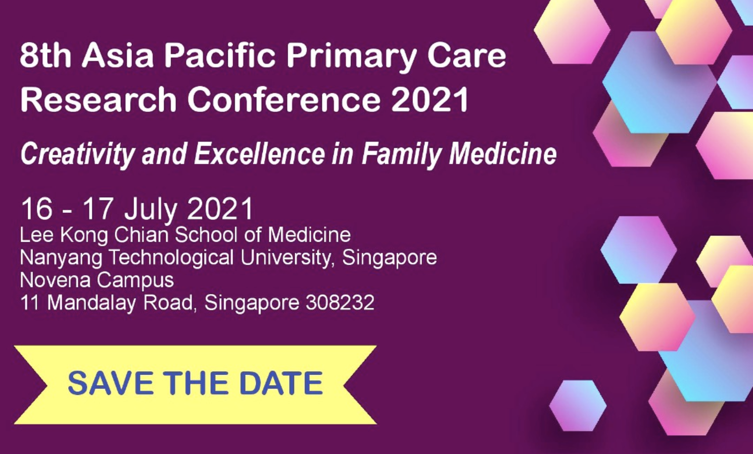 8th Asia Pacific Primary Care Research Conference 2021 Lee Kong Chian