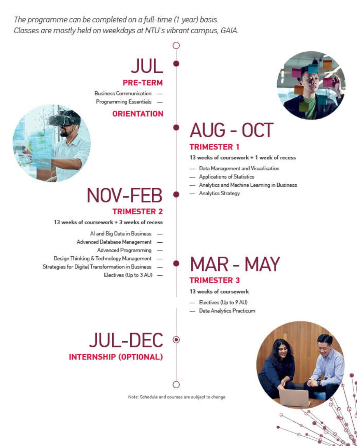 MSc Business Analytics - Programme Calendar