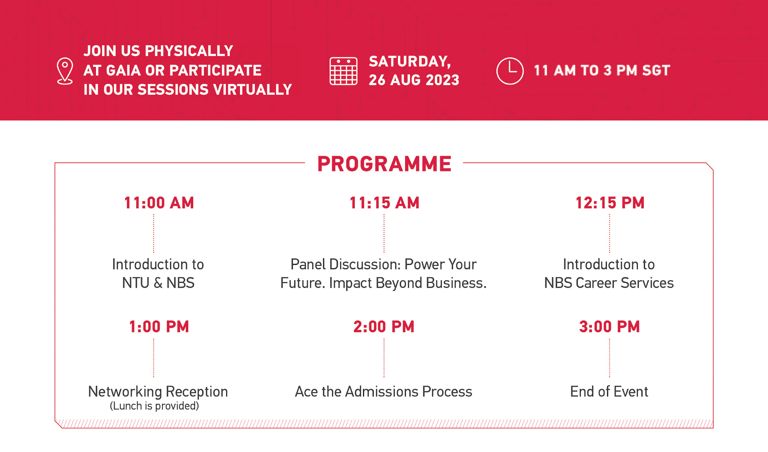 Nanyang Business School Postgraduate Fair 2023 Nanyang Business