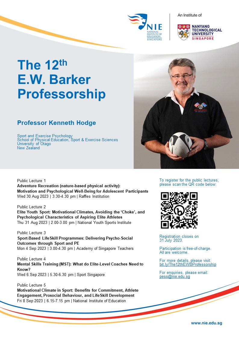 Infographic on the 12th E.W. Barker Professorship