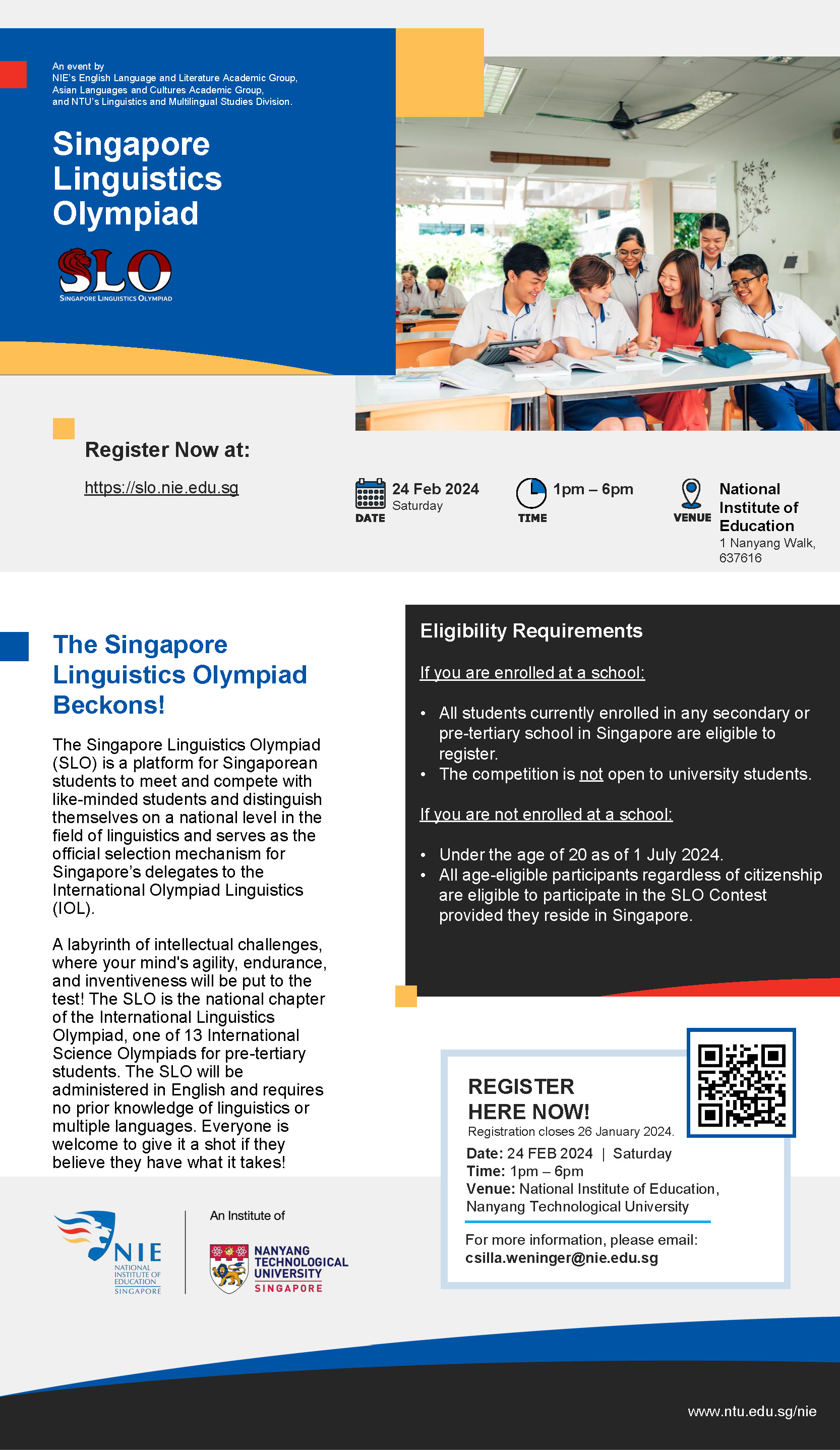 Singapore Linguistics Olympiad 2024 National Institute of