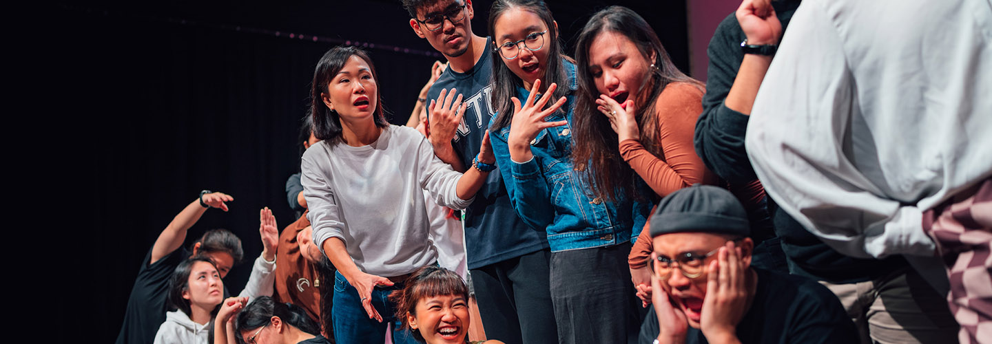 10 Performing Art Actors in a Theatre Troupe with Expressive Faces