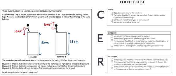 CER lesson activity and checklist